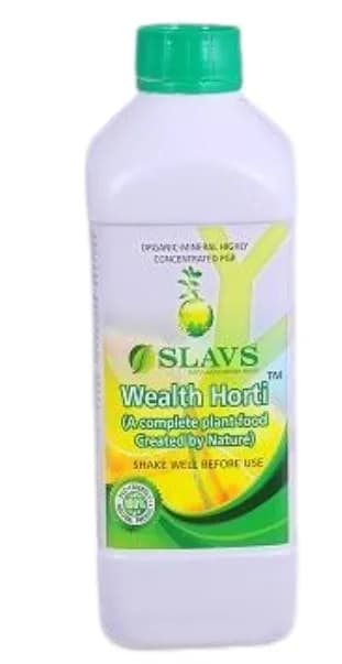 Wealth Horti (Liquid Mineral Sapropel Fertilizer). Increases crop yield. Promotes deep root growth.