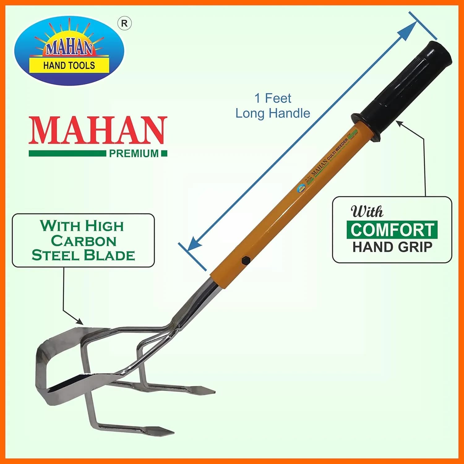 Mahan Manual Heavy Duty 2 in 1 Hand Weeder - Garden Hoes - Multi Star Culti-Weeder - Image 2