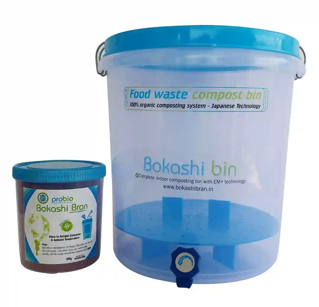 Bokashi Bin 15 ltrs Compost All Type Of Kitchen Waste In To Manure, Eco Friendly - Image 1