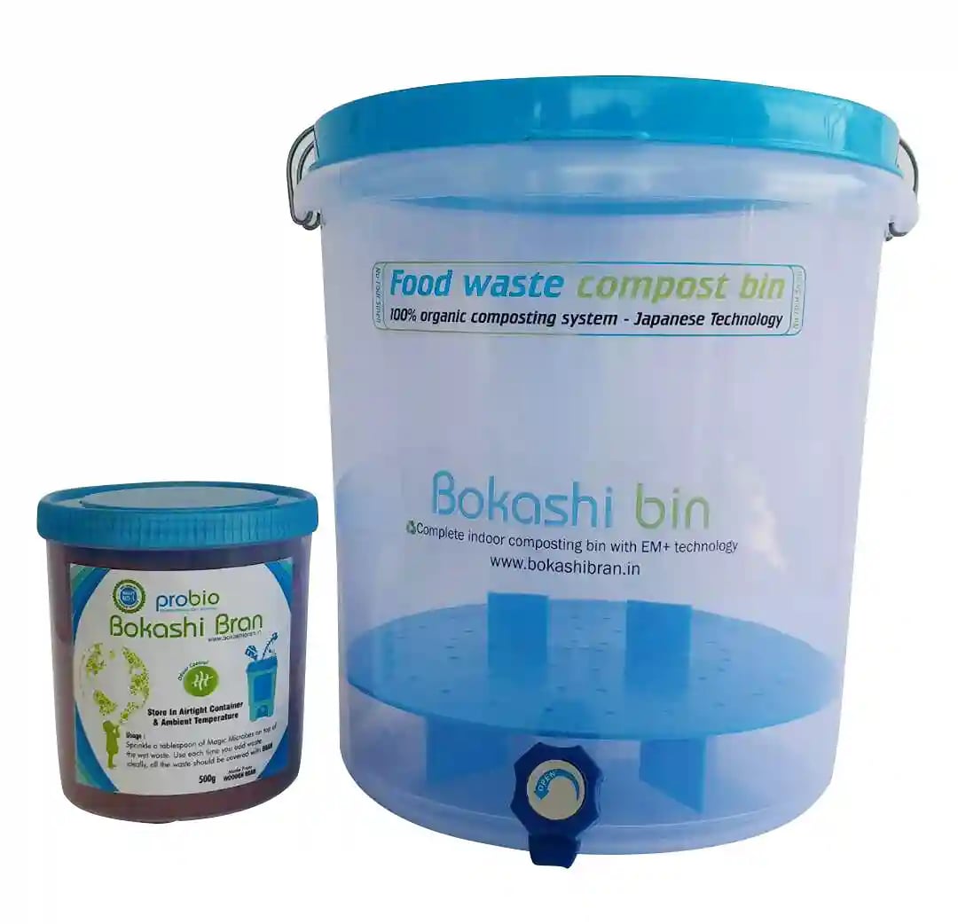 Bokashi Bin 15 ltrs Compost All Type Of Kitchen Waste In To Manure, Eco Friendly