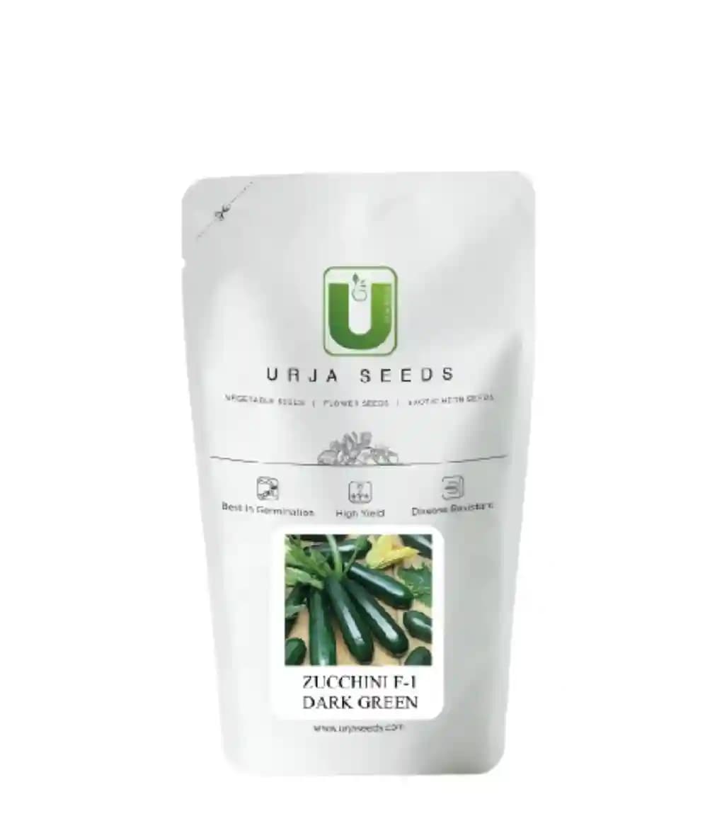 Urja Zucchini F1 Hybrid Titan (Dark Green) Vegetable Seeds, Best Germination Quality. - Image 2
