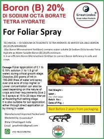 Greatindos Premium Quality Boron Micronutrient Fertilizer Boron 20%, For Boron Deficiency In Soil And Crops - Image 2