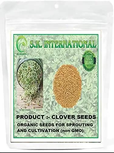 SK Organic Combo Pack of (Clover Seeds 500 Gm + Radish Seeds 500 Gm) For Sprouting and Cultivation - Image 2