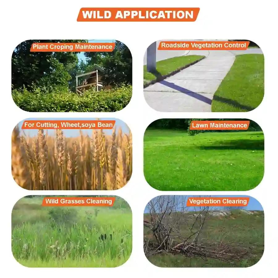 Neptune BC-520W Hand Push Brush Cutter 43CC With Wheel, Advanced Technology, 2800 RPM, 2 Stroke Petrol Engine Grass Trimmer, Ideal For Agriculture - Image 5