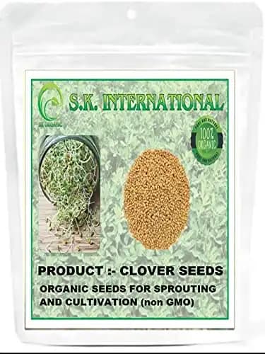 SK ORGANIC Combo Pack (Clover Seeds 500 Gm + Alfalfa Seeds 500 Gm) for Sprouting and Cultivation microgreens - Image 2