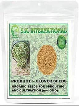 SK ORGANIC Combo Pack (Clover Seeds 500 Gm + Alfalfa Seeds 500 Gm) for Sprouting and Cultivation microgreens 1