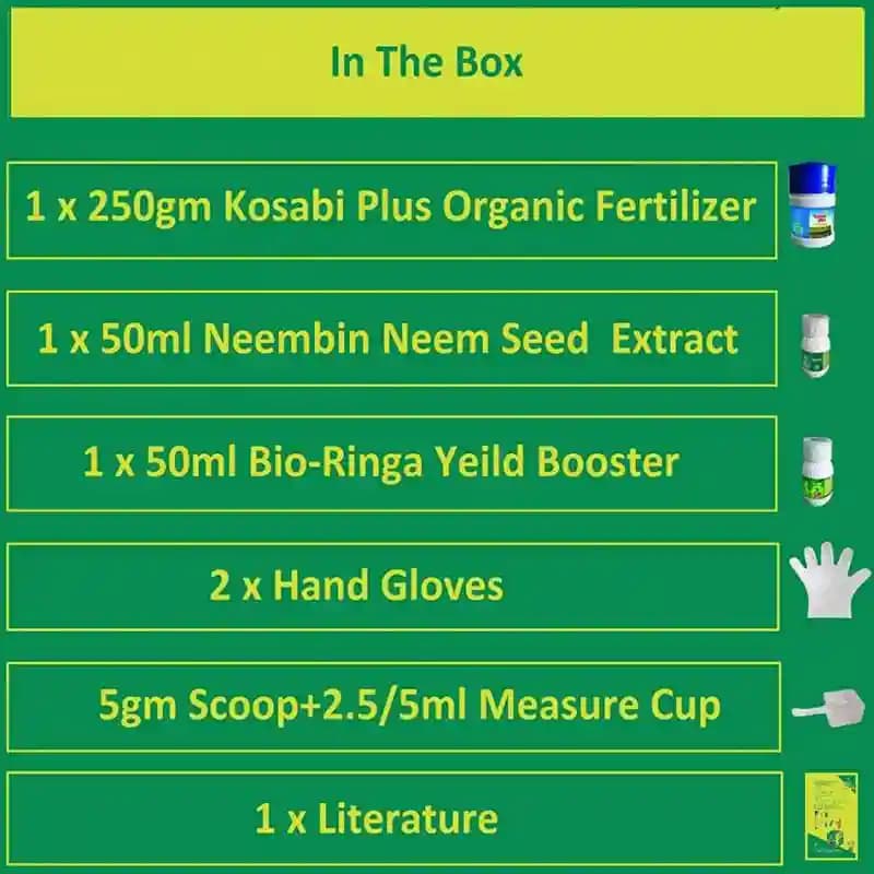 Ezzy Garden Care Kit for 50 Plants 100% ORGANIC Plant fertilizer with Humic Acid,Seaweed and Fulvic Acid,Neem extract pesticide and Moringa extract