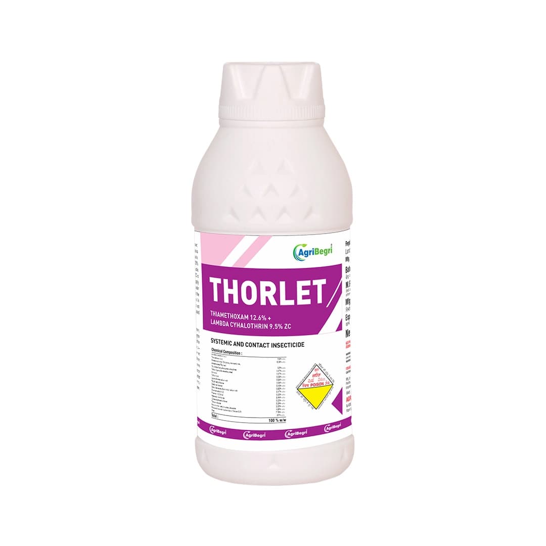 Thorlet - Thiamethoxam 12.6% + Lambda Cyhalothrin 9.5% Zc, Best Systemic Insecticide for Effective Control Against Sucking Pests