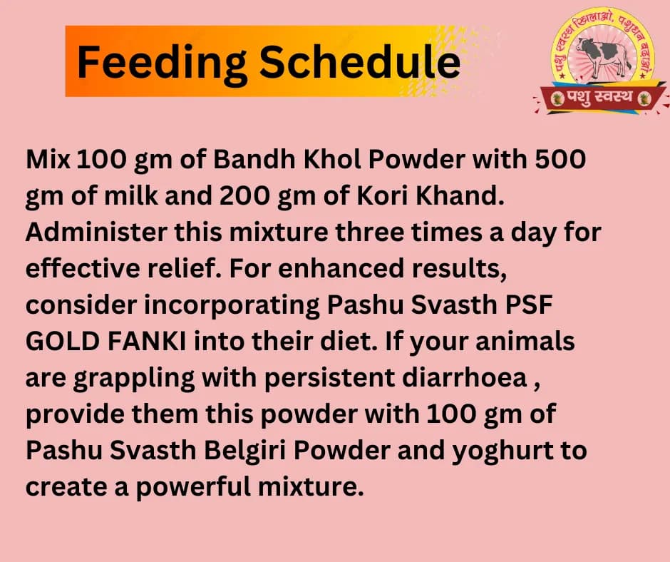 PASHU SVASTH BANDH KHOL POWDER, Holistic Care For Constipation And Diarrhoea - Image 3