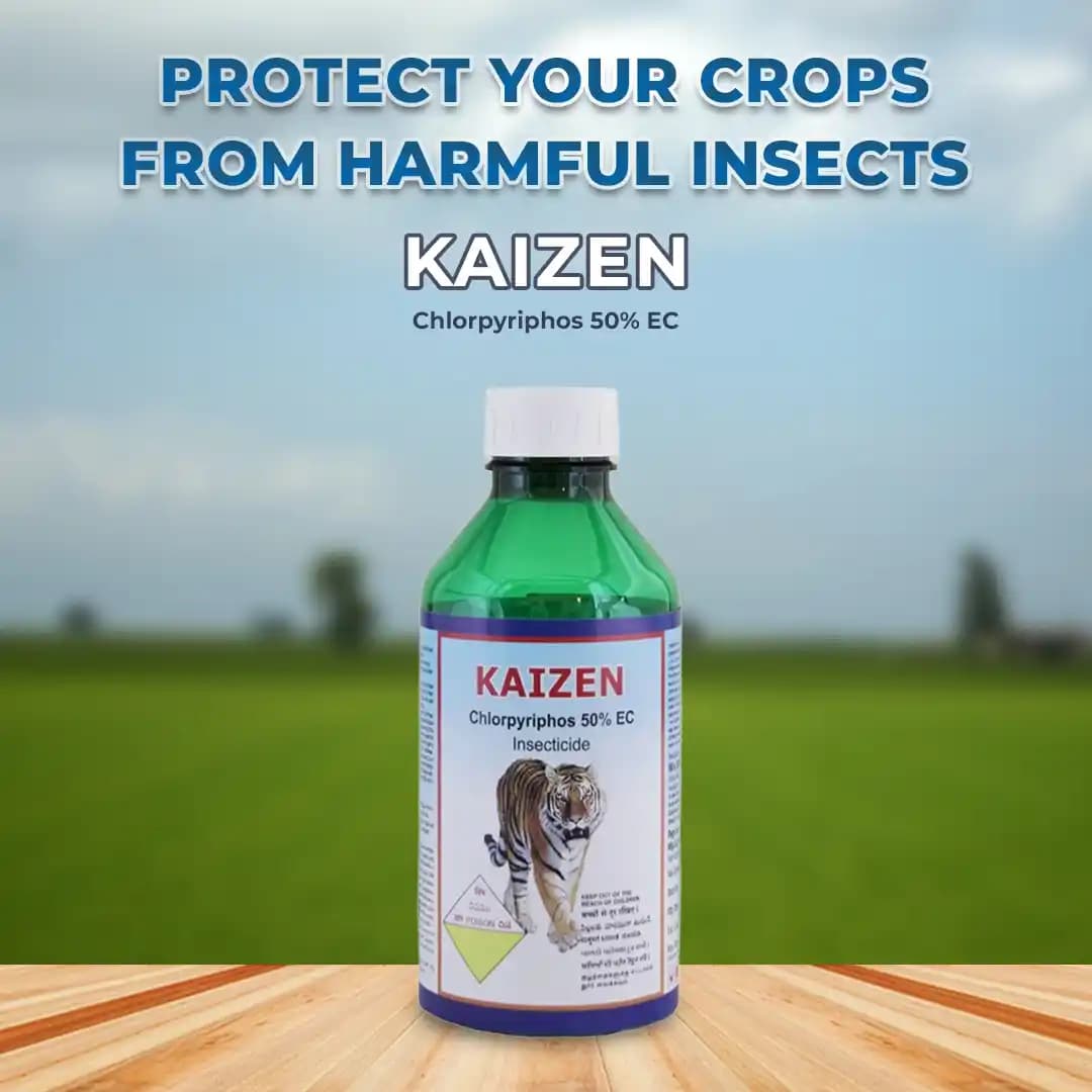Shree Industries Kaizen Chlorpyriphos 50% EC Insecticide, Contact, Stomach and Fumigation Against Broad Spectrum of Pests and Beetles - Image 2
