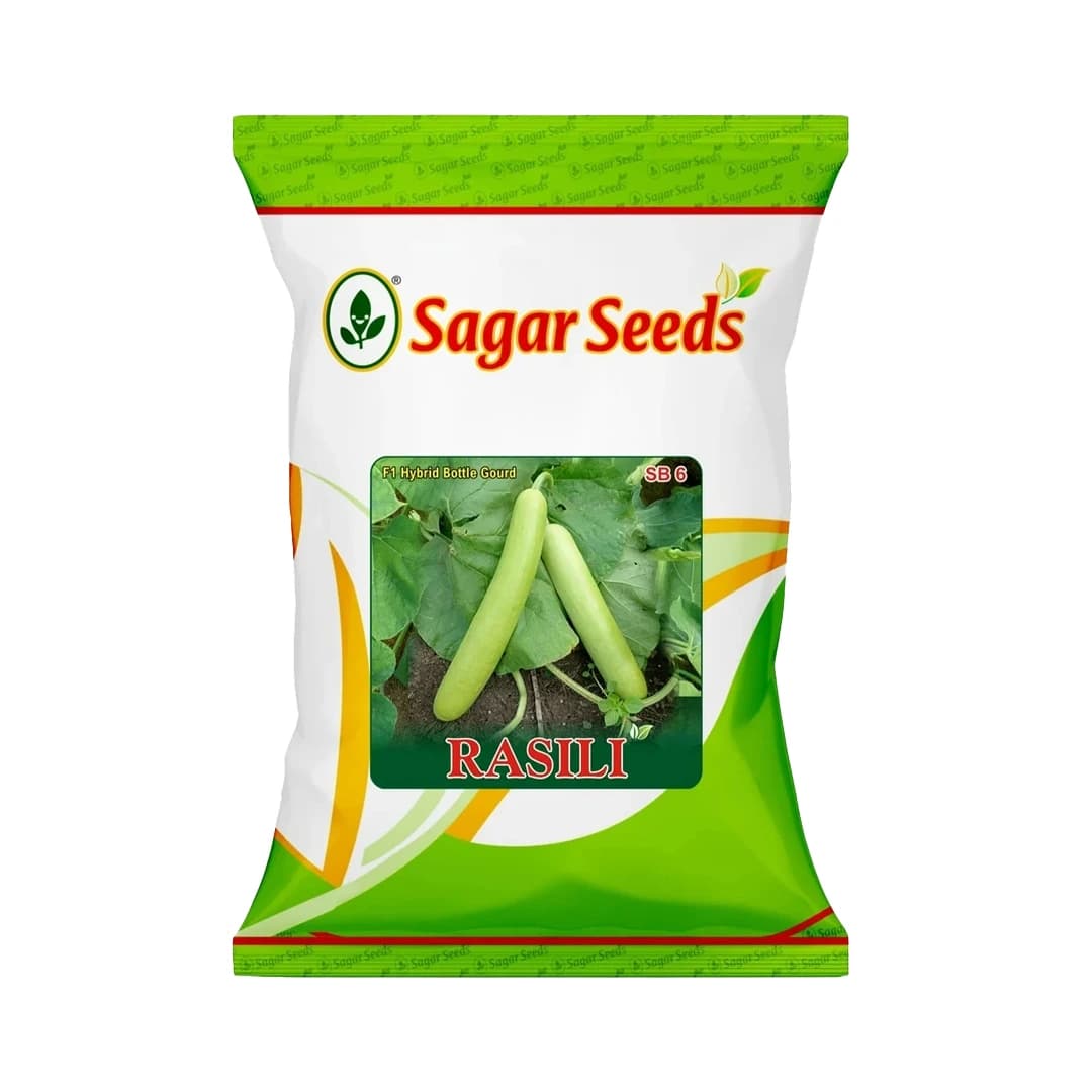 Sagar Rasili F1 Hybrid Bottle Gourd Seeds, High Yield, Dark Green, Suitable For Both Kharif and Zaid Seasons - Image 1
