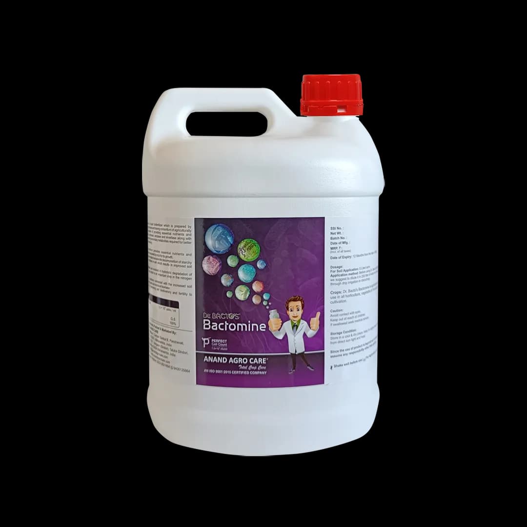 Aanad Agro Dr. Bacto\'s Bactomine, Liquid Biofertilizer, Helps In Restoring Soil Biodiversity and Fertility to Improve Crop Yield