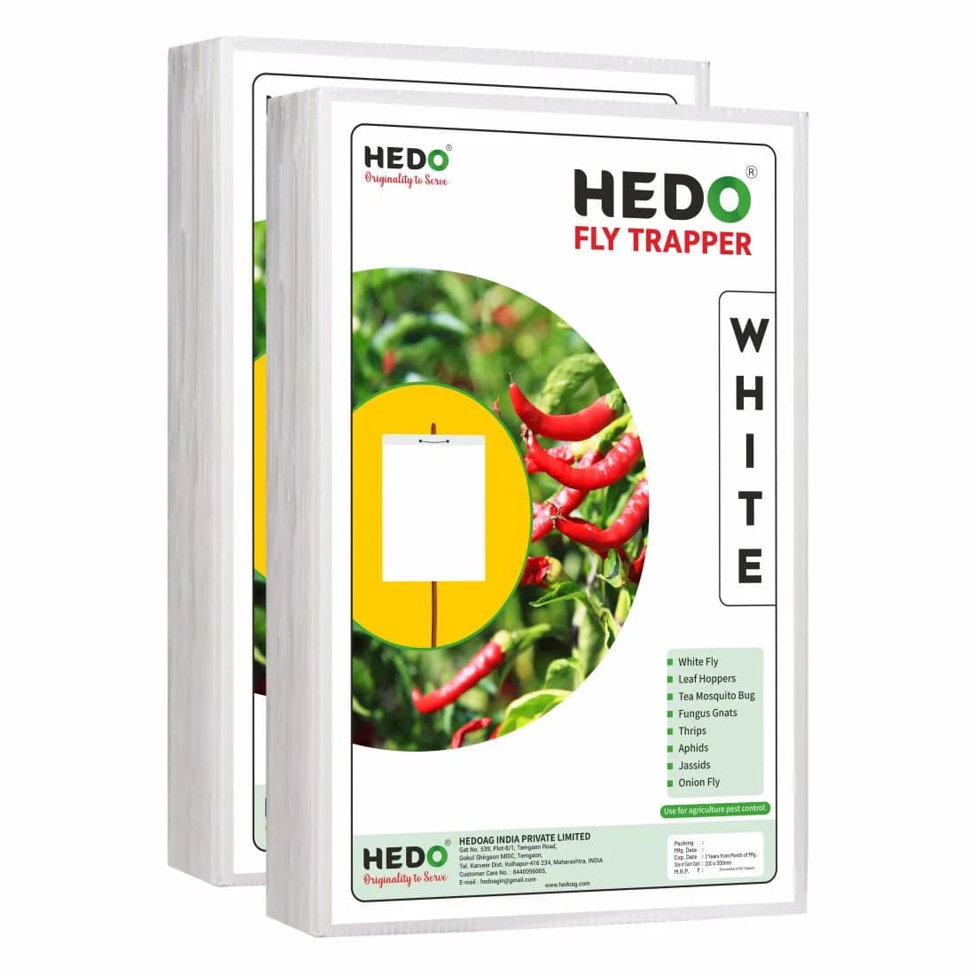 HEDO Eco A4 Size White Sticky Trap For Flower Thrips, Black Thrips, Best For Organic Vegetable And Fruits Farming Pests - Image 2