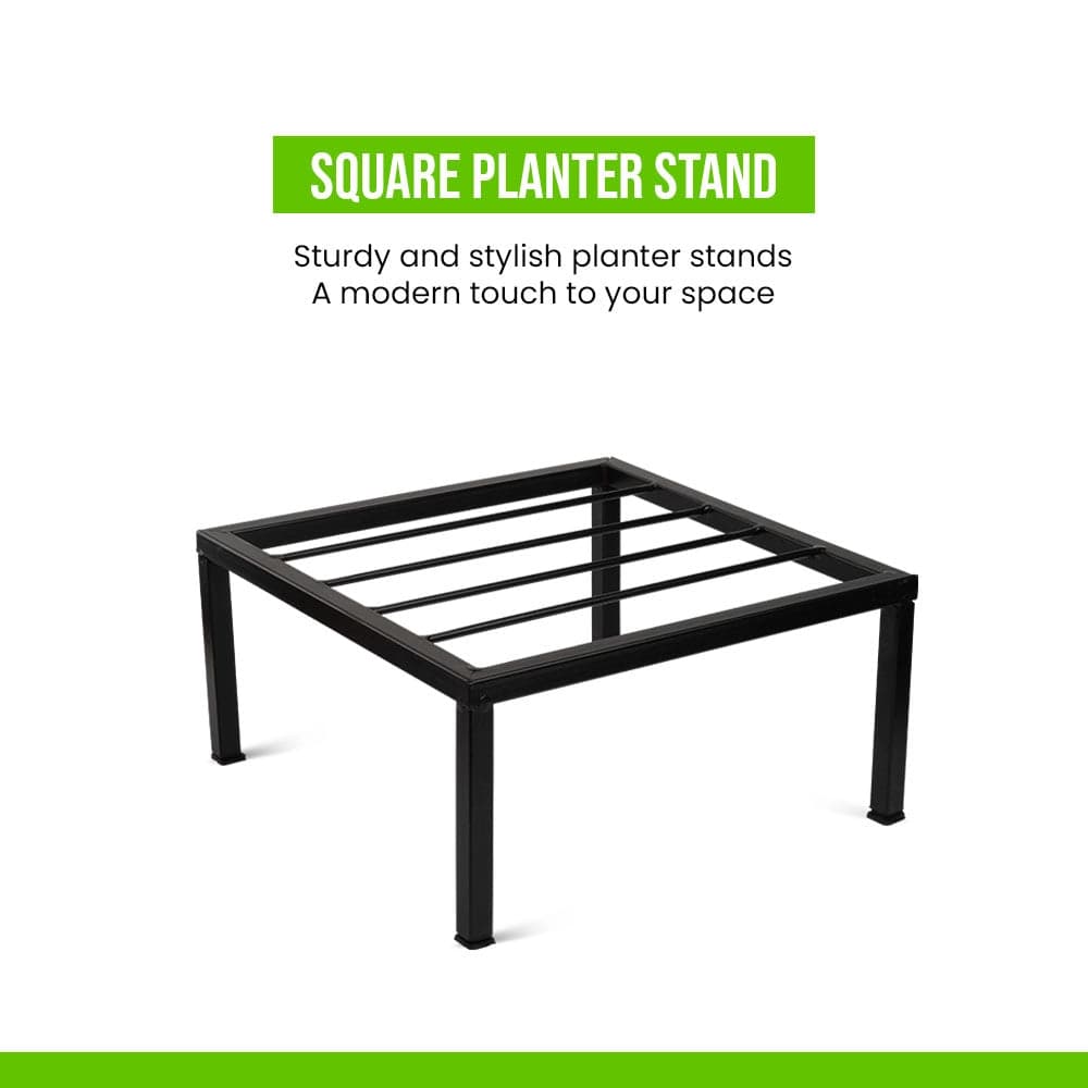 IFFCO Urban Garden Square Stand Set, Heavy Duty Square Metal Planter Stand For Indoor And Outdoor Plants - Image 4