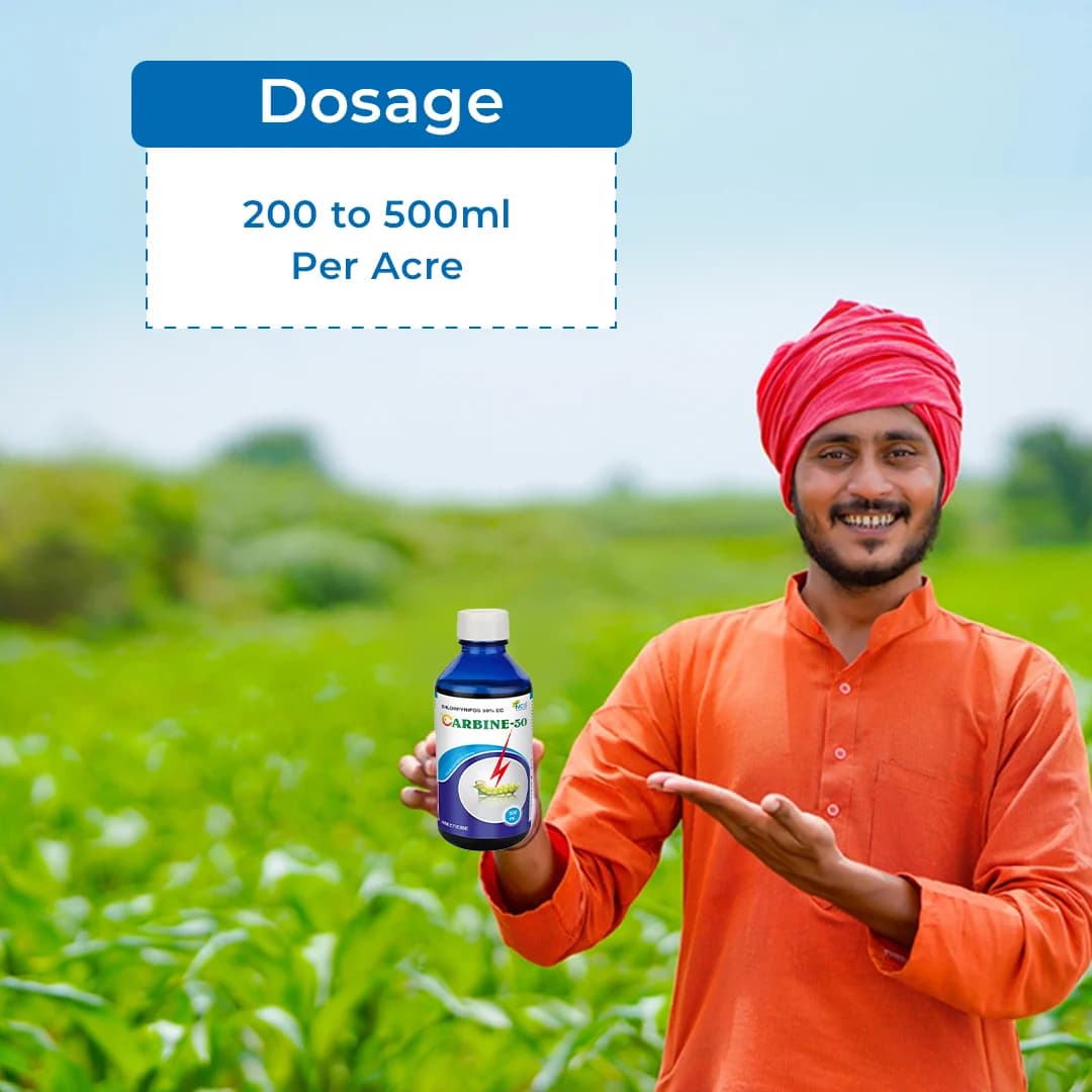 Carbine 50 - Chlorpyrifos 50% EC Insecticide, To Control Termites in Buildings, During Construction, and in Existing Buildings, Bollworms in Cotton - Image 5