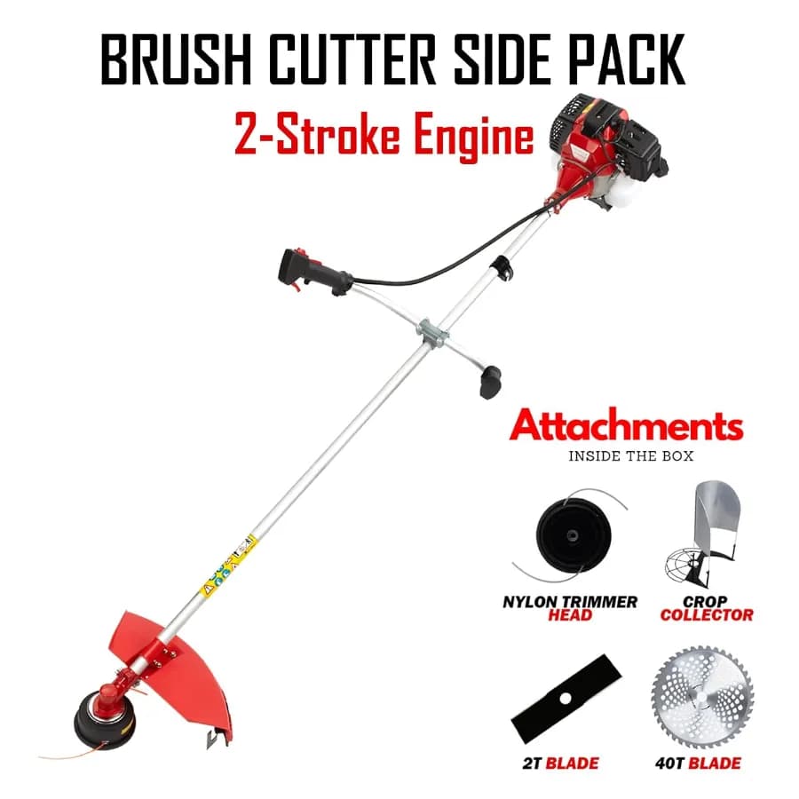 Neptune BC-520 Brush Cutter 2 Stroke 52CC Petrol Engine, Advanced Technology Grass Trimmer, Heavy Duty Crop Cutter, 40T, 2T, Tap And Go Blades - Image 2