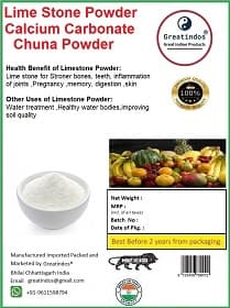Greatindos A GRADE Lime Stone Powder Chuna Powder For Raising Soil PH Level