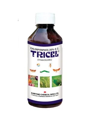 Sumitomo Tricel Chlorpyriphos 20% EC Insecticide, Broad Spectrum Organophosphorus Insecticide