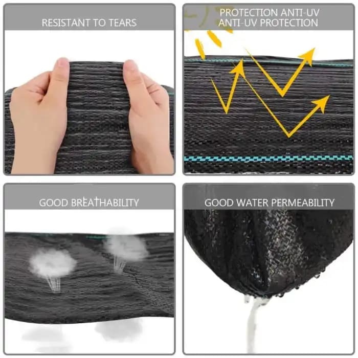 Singhal 110 GSM Weed Barrier Sheet, Landscape Fabric, Heavy Duty, Weed Block Gardening Mat For Gardens (Black) - Image 8