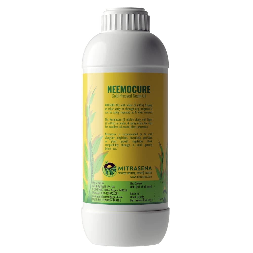 Biowall NEEMOCURE Cold Pressed Neem Oil, Effective Protection From A Wide Range Of Pests In Crops - Image 3