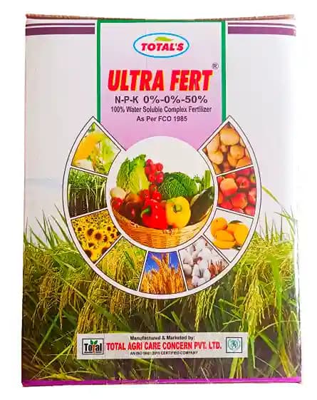 Total Ultra Fert Npk Fertilizer 00:00:50, 100% Water Soluble Fertilizer, Can Be Used Where the Symptoms of Deficiency of Potash - Image 1