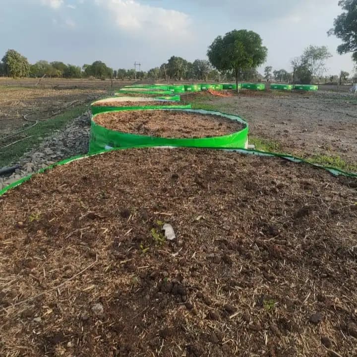 Greeno Biotech Round Vermi Compost Bed, 450 GSM, Durable, & Self Standing, Ideal For Farms, Gardens And Organic Waste Management - Image 4