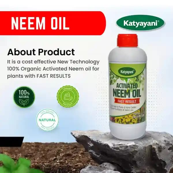 Katyayani Activated Neem Oil, Azadiractin Indica, 100% Organic Pesticide Derived From Cold Pressed Neem Oil - Image 7