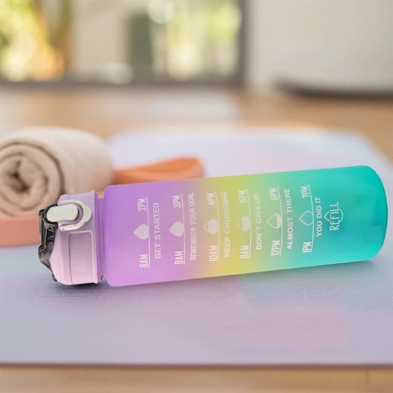 Water Bottle With Straw, BPA Free, Leakproof Gym Bottle - 900ml - Image 2