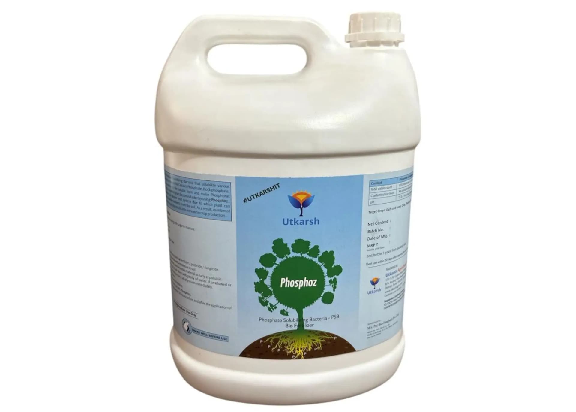 Utkarsh Phosphoz (Phosphate Solubilizing Bacteria - PSB) Biological Fertilizer, Promotes Soil Health and Improves Soil Structure - Image 5
