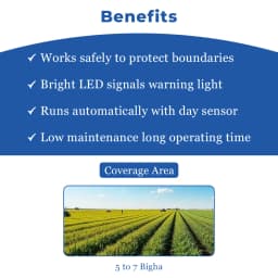 Radhe Agri Solar Smart Animal Repellent Light, Flashing Red LED Light, Real Animal Audio Output, Day & Night Sensor 4