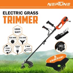Neptune BC-1800E 2 In 1 Corded Electric Brush Cutter And Trimmer, 1800W, 7500RPM, 2 Types Blade, Ideal Grass Cutter For Home Garden 2