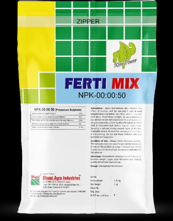 Bhumi Fertimix Npk 00:00:50 Water Soluble Fertilizer, Enhances Photosynthesis, Water Uptake And Nutrient Transport. - Image 2