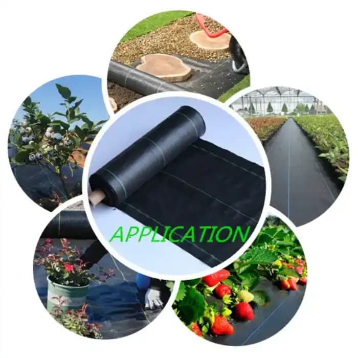 Singhal 110 GSM Weed Barrier Sheet, Landscape Fabric, Heavy Duty, Weed Block Gardening Mat For Gardens (Black) - Image 9