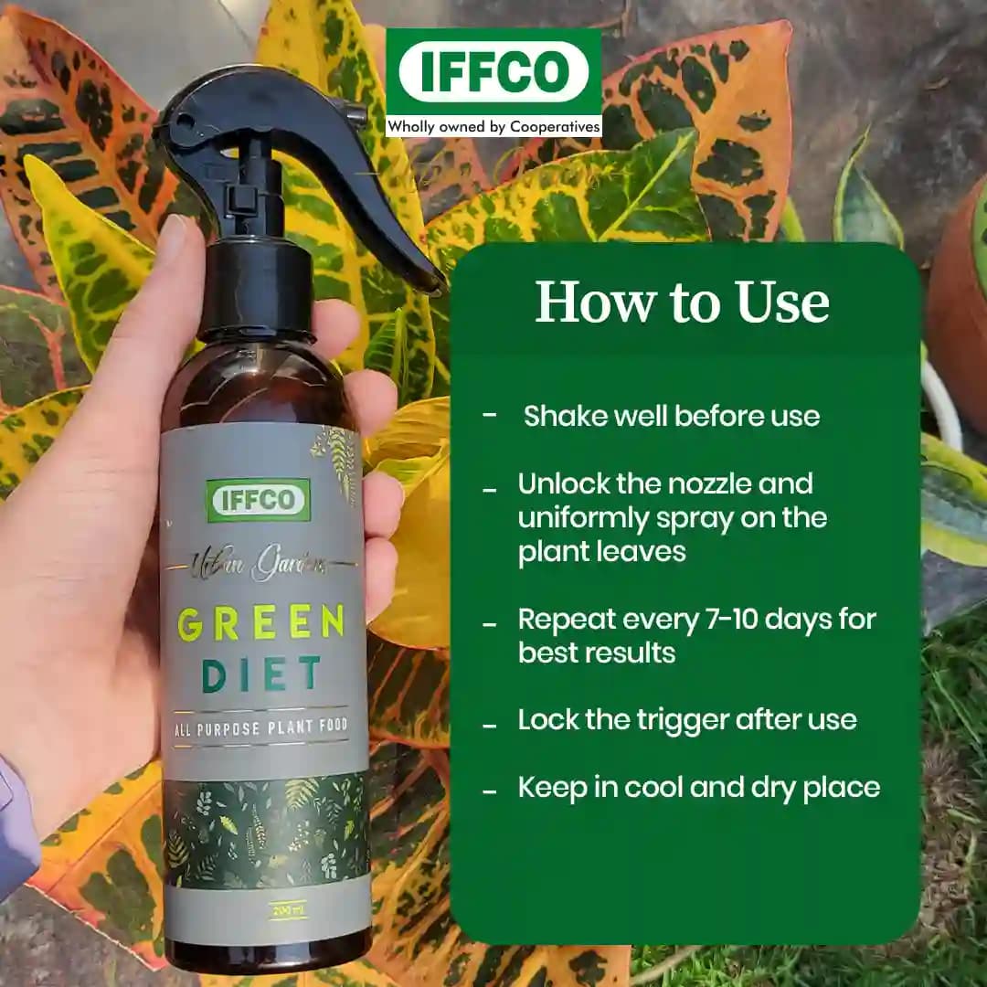 IFFCO Urban Garden Green Diet Organic Liquid Fertilizer, Boost Plant Growth, Balanced Nutrients For Indoor And Outdoor, Ready To Use - Image 3