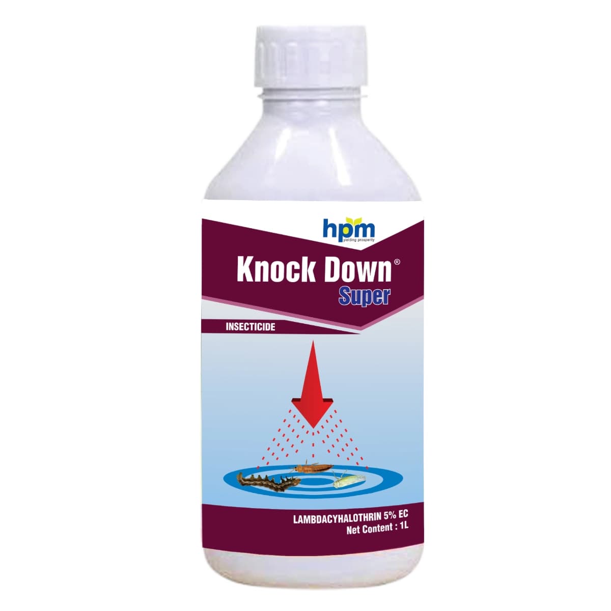 HPM Knock Down Super Lambda Cyhalothrin 5% EC Insecticide, Used for Control of Bollworms, Jassids and Thrips - Image 1