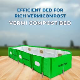 Mipatex HDPE Organic Vermi Compost Bed, High Quality Material, With Different GSM And Sizes, Color Green And White. 2