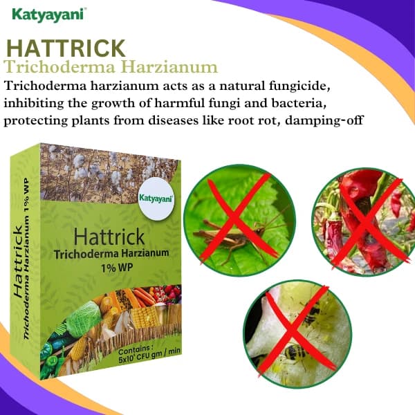 Katyayani Hattrick Trichoderma Harzianum Bio Fungicide Powder Advanced Biological Solution For Effective Fungal Disease Control - Image 4