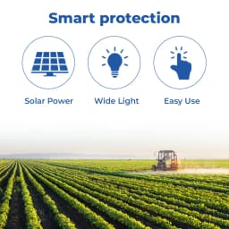 Radhe Agri Solar Smart Animal Repellent Light, Flashing Red LED Light, Real Animal Audio Output, Day & Night Sensor 3