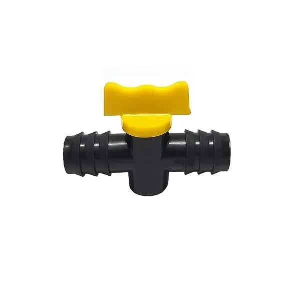 Radhe Straight Connector With Tap Joiner, Garden Drip Irrigation Accessories, Regulates Flow For 16mm Pipe