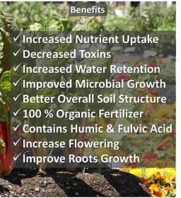 100% Organic HUMATE, Contains Highest Humic & Fulvic Acid, From USA, Humic Acid 58%, Fulvic Acid 33% 5