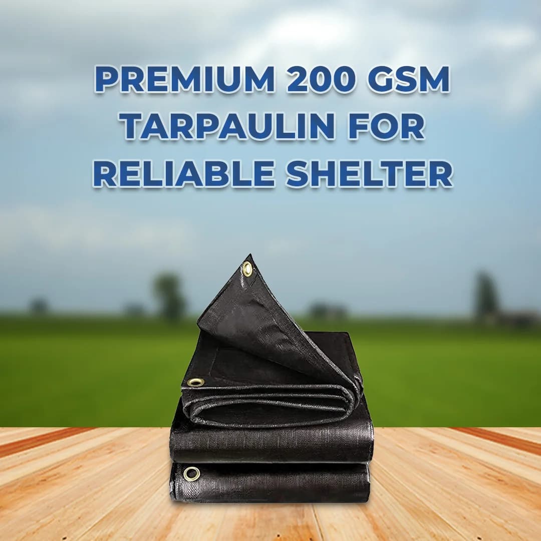 Black 200 GSM Tarpaulin - Image 2