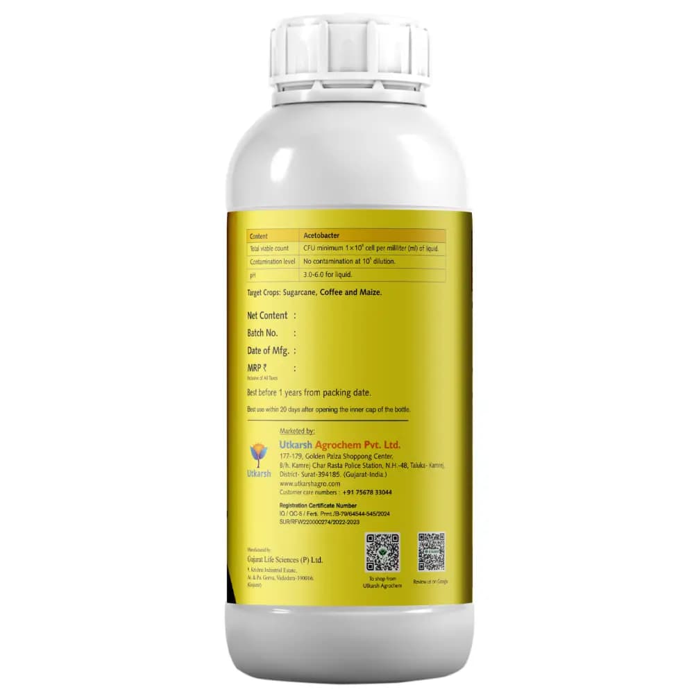 Utkarsh Acetoz (Acetobacter Nitrogen Fixing Microbes) Bio Fertilizer, Cost-Effective, Increases Yield and Nutrient Uptake - Image 2