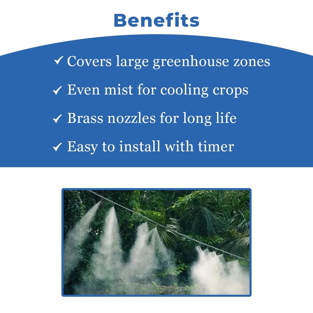 Siddhi Fogger Kit, 200 Ft Pipe, Brass Nozzles With Timer, Filter And Other Accessories, Suitable For Patio Misting, Greenhouse, Backyard - Image 4