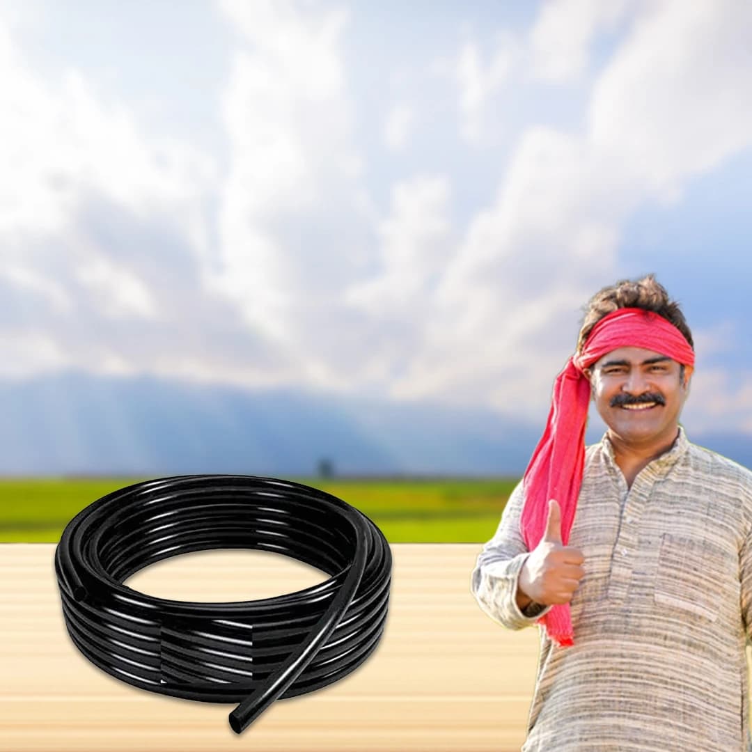 सिद्धि इनलाइन 16 मिमी ड्रिप पाइप, इन बिल्ट ड्रिपर, प्रति घंटे 4 लीटर पानी का डिस्चार्ज, लंबाई: 100 मीटर - Image 5