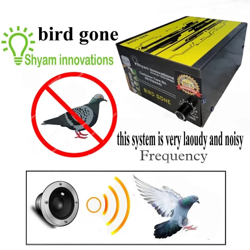 Shyam Ultrasonic Bird Repellent System, Loud Frequency Sound, Deterrent Device To Keep Birds Away (2200 Sq. Ft) - Image 2