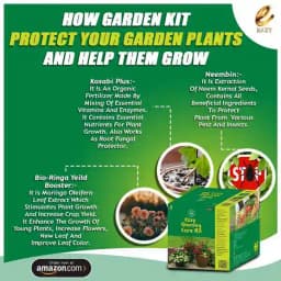 Ezzy Garden Care Kit for 50 Plants 100% ORGANIC Plant fertilizer with Humic Acid,Seaweed and Fulvic Acid,Neem extract pesticide and Moringa extract 2