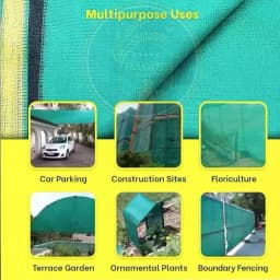 Radhe Green Shade Net 50% Shade, UV Treated Sunshade Cover, Meter (4.8 m x 9.7 m) Foot (16 FT x 32 FT), Easy To Install 9