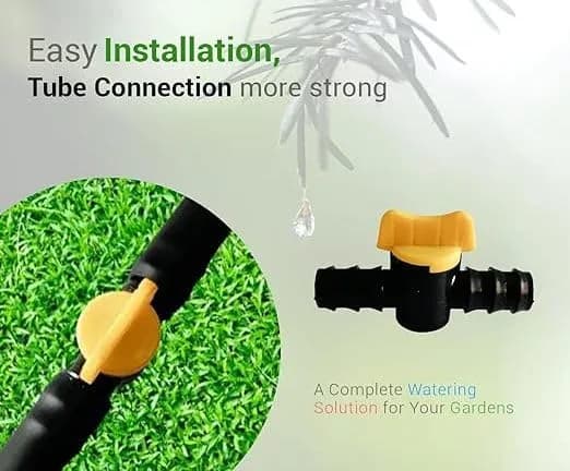 Radhe Straight Connector With Tap Joiner, Garden Drip Irrigation Accessories, Regulates Flow For 16mm Pipe - Image 7