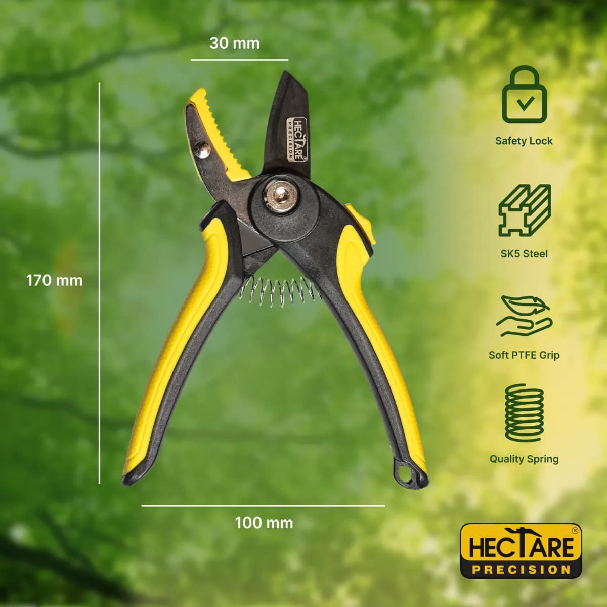 Hectare Precision Garden Pruning Secateur (Anvil Pruner), Plant Cutter For Home Garden - Image 3