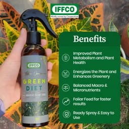 IFFCO Urban Garden Green Diet Organic Liquid Fertilizer, Boost Plant Growth, Balanced Nutrients For Indoor And Outdoor, Ready To Use 2